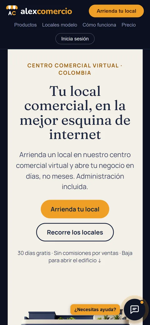 Alex Comercio en un celular